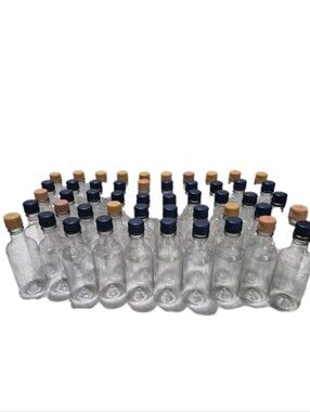 Lot Of 50 Empty Clear Plastic Bottles ( 187 Ml. ) 6.3 Oz.